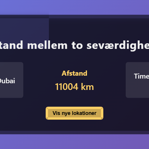 Afstand mellem steder
