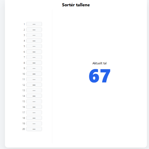 Sorter tallene