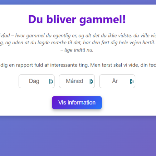 Du bliver gammel