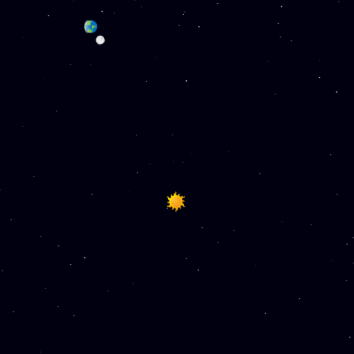 Earth and moon