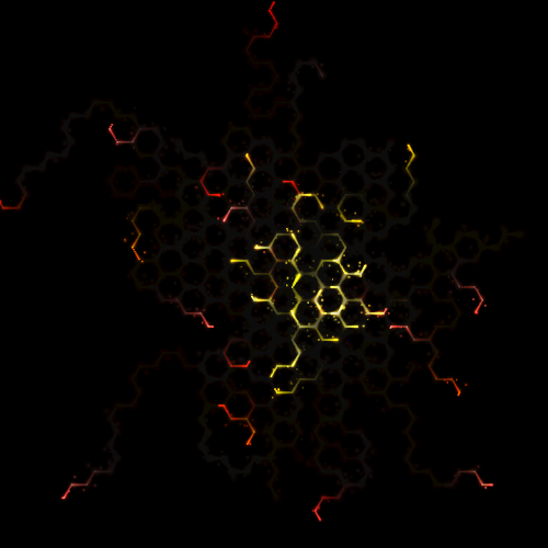 Neon hexagon